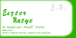 eszter matye business card